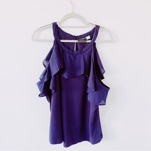 Anthropologie Maeve Ruffled Rib Halter Top